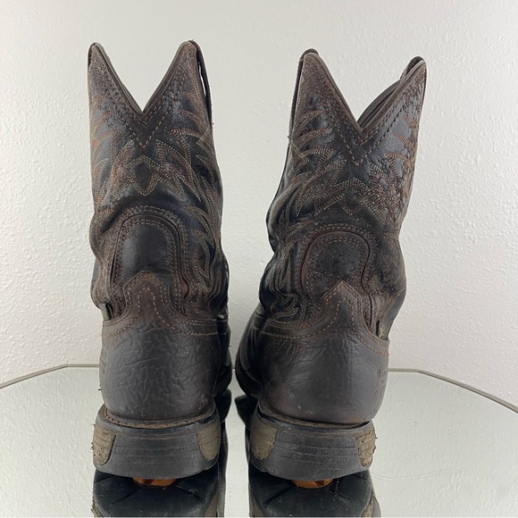 !SOLD! ARIAT Mens Brown Leather WorkHog Waterproof Western Cowboy Work Boots - Picture 6 of 14